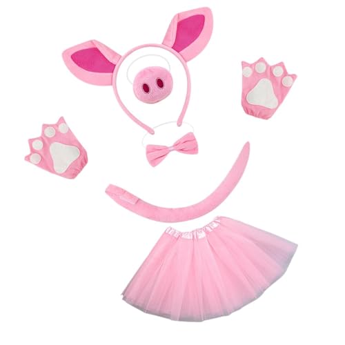 Qianly Tierisches Schwein Kostümzubehör Tutu Rock für Karneval Geburtstag, Rosa Rock Qianly Tierisches Schwein Kostümzubehör Tutu Rock für Karneval Geburtstag, Rosa Rock von Qianly