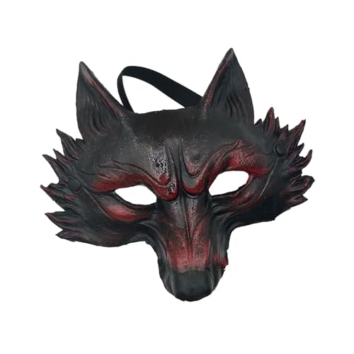 Qianly Tiermaske Party Cosplay 3D für Festival Maskeraden Party Favor Rollenspiele, Schwarz Rot Qianly Tiermaske Party Cosplay 3D für Festival Maskeraden Party Favor Rollenspiele, Schwarz Rot von Qianly