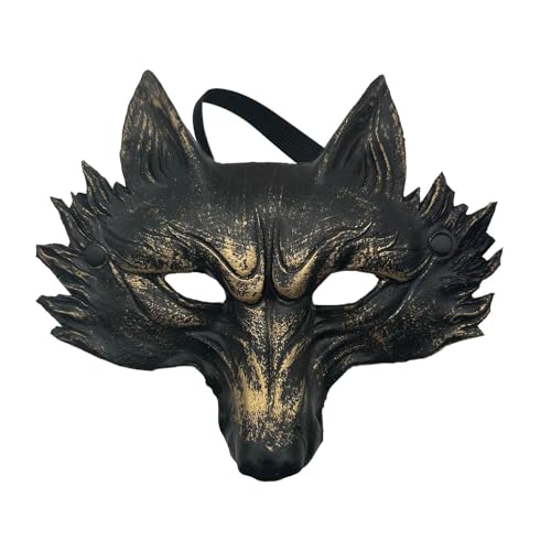 Qianly Tiermaske Party Cosplay 3D für Festival Maskeraden Party Favor Rollenspiele, Schwarzes Gold Qianly Tiermaske Party Cosplay 3D für Festival Maskeraden Party Favor Rollenspiele, Schwarzes Gold von Qianly