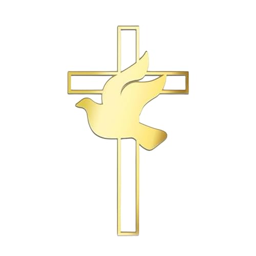 Qianly Tortenaufsatz mit Taubenkreuz, Torteneinsatz, religiös, elegant, goldenes dekoratives Acryldekor zur, Style C Qianly Tortenaufsatz mit Taubenkreuz, Torteneinsatz, religiös, elegant, goldenes dekoratives Acryldekor zur, Style C von Qianly