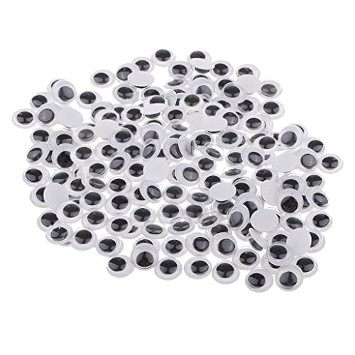 Qianly Wackelaugen für Bastelprojekte mit Selbstklebefunktion, 10mm 200 Stück von Qianly