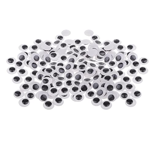 Qianly Wackelaugen für Bastelprojekte mit Selbstklebefunktion, 12mm 200 Stück von Qianly