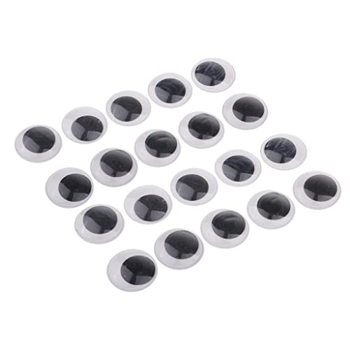 Qianly Wackelaugen für Bastelprojekte mit Selbstklebefunktion, 30mm 20 Stück von Qianly