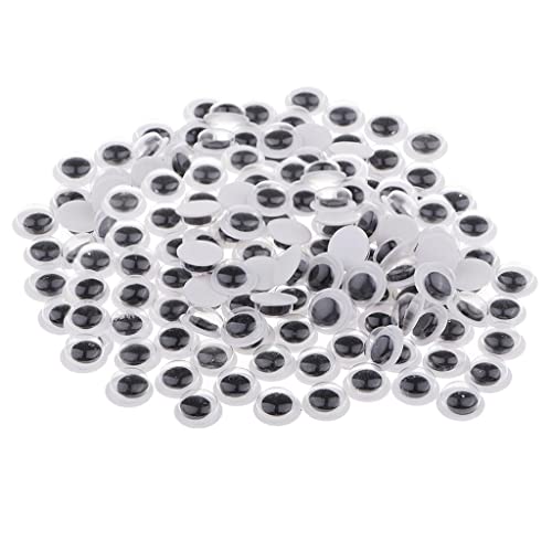Qianly Wackelaugen für Bastelprojekte mit Selbstklebefunktion, 8mm 200 Stück von Qianly