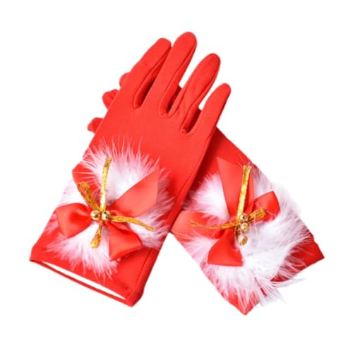 Qianly Weihnachtsdekoration mit Roten Handschuhen für Partyzubehör, Festliche Bühnenaufführung von Qianly