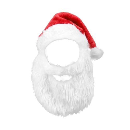 Qianly Weihnachtsmann Barthut, Weicher Dekor, Weihnachtsmütze für Karnevalspartys, Winterbühnenauftritte Qianly Weihnachtsmann Barthut, Weicher Dekor, Weihnachtsmütze für Karnevalspartys, Winterbühnenauftritte von Qianly