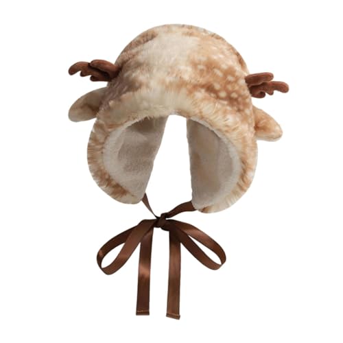 Qianly Weihnachtsmütze Kopfschmuck, Niedliches Kreatives Kostümzubehör, Plüsch Elchgeweih Mütze Zum Skifahren, Snowboarden, Skaten Und Co, Ohne Spitze Qianly Weihnachtsmütze Kopfschmuck, Niedliches Kreatives Kostümzubehör, Plüsch Elchgeweih Mütze Zum Skifahren, Snowboarden, Skaten Und Co, Ohne Spitze von Qianly