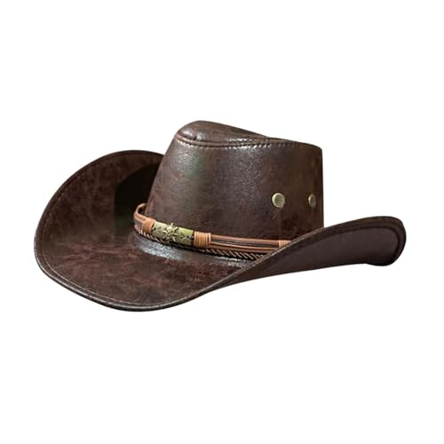 Qianly Western Cowboyhut, Sonnenhut, Jazzhut für Outdoor Auftritte, Musikfestivals, Kaffee Qianly Western Cowboyhut, Sonnenhut, Jazzhut für Outdoor Auftritte, Musikfestivals, Kaffee von Qianly