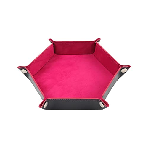 Qianly Würfelhalter für Brettspiele, Faltbare Schale für Würfel, Tischplatte mit Aufbewahrung, Rosa Qianly Würfelhalter für Brettspiele, Faltbare Schale für Würfel, Tischplatte mit Aufbewahrung, Rosa von Qianly