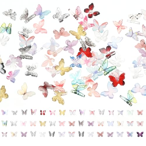 100 Stück Mikro Schmetterling Resin Bunte Kleine Schmetterlinge Deko Miniatur Puppenhaus Zubehör Schmetterling Nagel Charms Mini Harz Tierfiguren für DIY Feengarten Puppenhaus Dekoration 100 Stück Mikro Schmetterling Resin Bunte Kleine Schmetterlinge Deko Miniatur Puppenhaus Zubehör Schmetterling Nagel Charms Mini Harz Tierfiguren für DIY Feengarten Puppenhaus Dekoration von Qianyu