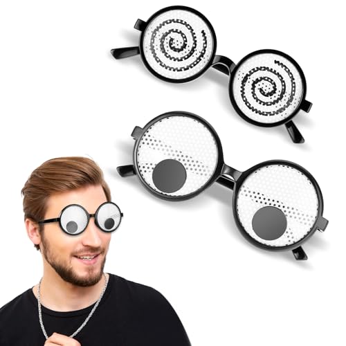 Qianyu 2 Stück Halloween-Dekorationen Augenbrillen lustige wackelnde Augapfelbrillen neuartige Sonnenbrillen amüsante Brillen Party-Kostümzubehör Brillen Fotoautomaten-Requisiten für Jungen Mädchen Qianyu 2 Stück Halloween-Dekorationen Augenbrillen lustige wackelnde Augapfelbrillen neuartige Sonnenbrillen amüsante Brillen Party-Kostümzubehör Brillen Fotoautomaten-Requisiten für Jungen Mädchen von Qianyu