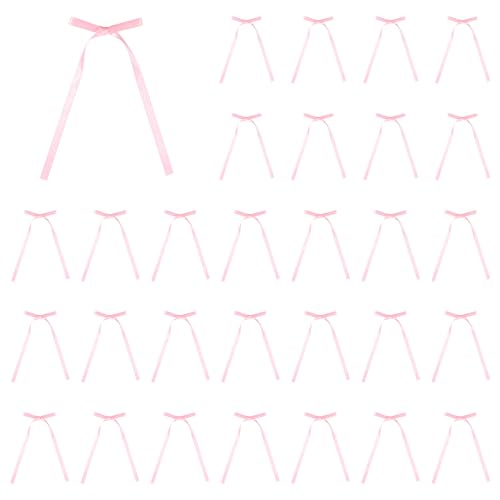 Qianyu 30 Stück Cupcake-Topper mit Schleife Geburtstagsschleifen Bänder 13 x 6 cm hohe Füße, Becher Ballon Wandparty Kuchendekorationen für Hochzeit Brautparty Babyparty Junggesellinnenabsch(Rosa) Qianyu 30 Stück Cupcake-Topper mit Schleife Geburtstagsschleifen Bänder 13 x 6 cm hohe Füße, Becher Ballon Wandparty Kuchendekorationen für Hochzeit Brautparty Babyparty Junggesellinnenabsch(Rosa) von Qianyu
