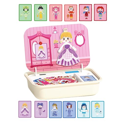 Magnetische Puzzles - Holz Magnet Puzzle Mit Aufbewahrungsbox Für Unterwegs | Pädagogisches Lernspielzeug Für Kinder | Kinder Mädchen Kleinkinder von Qiaonan