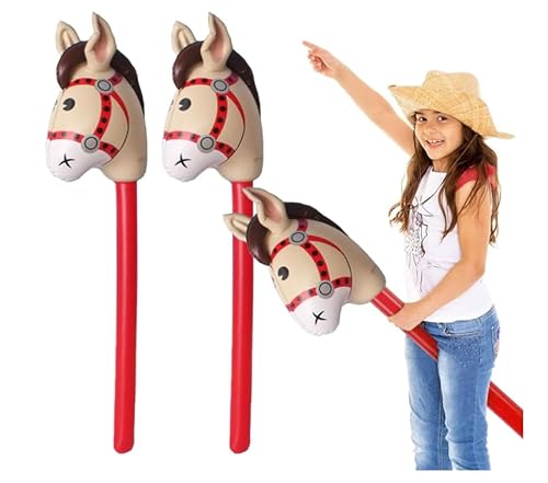 Qiblaou Aufblasbare Pferdekopfstäbe 3 Stück 96cm Steckenpferde Kinderballons Aufblasbarer Pony Stab, Geeignet für Kinderspielzeug, Themenpartys, Feiertagsdekorationen Qiblaou Aufblasbare Pferdekopfstäbe 3 Stück 96cm Steckenpferde Kinderballons Aufblasbarer Pony Stab, Geeignet für Kinderspielzeug, Themenpartys, Feiertagsdekorationen von Qiblaou