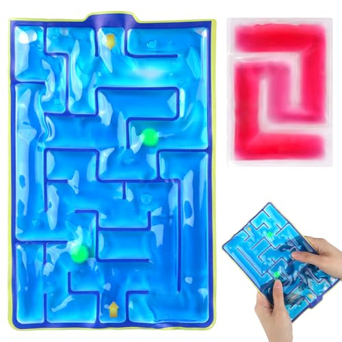 2 Stück Sensorik Labyrinth Fidget, Labyrinth Spiel Sensorik Spielzeug, Gelgefüllte Anti Stress Autismus Spielzeug, Gelgefüllte Sensorisches für Kinder und Erwachsene 2 Stück Sensorik Labyrinth Fidget, Labyrinth Spiel Sensorik Spielzeug, Gelgefüllte Anti Stress Autismus Spielzeug, Gelgefüllte Sensorisches für Kinder und Erwachsene von Qichan