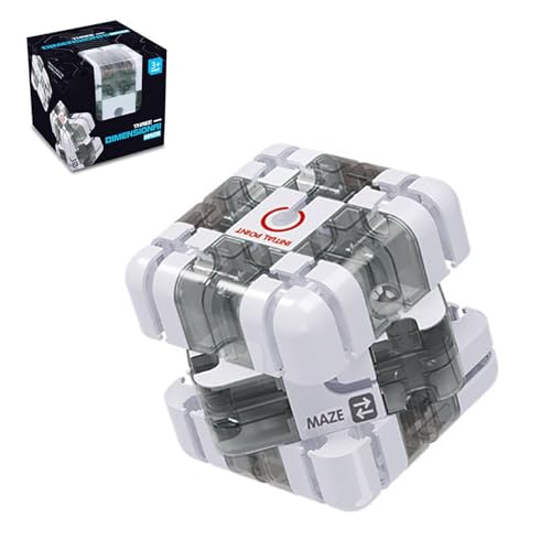 2-in-1 Kugellabyrinth Zauberwürfel Spielzeug, Large Labyrinth 3D Puzzles Maze Cube, Interaktives Würfel Labyrinthspiel Für Kinder Erwachsene, Fördert Räumliches Vorstellungsvermögen von Qidures