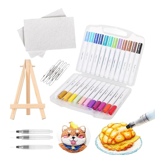 Magics Puffy Paint, Magische Geschwollene Farbe, Foam Texture Painting Paper, Ultimatives Magisches Textur Malset, 3D Zeichnen Leinwand Schwamms Mit 12 Farben Stifte, Magicals Floating Drawings Set Magics Puffy Paint, Magische Geschwollene Farbe, Foam Texture Painting Paper, Ultimatives Magisches Textur Malset, 3D Zeichnen Leinwand Schwamms Mit 12 Farben Stifte, Magicals Floating Drawings Set von Qidures