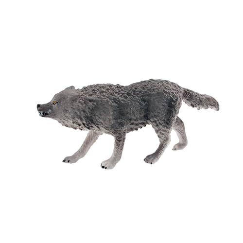 Qiebenav Brüllender Wolf, Lernfigur, wandelnde, realistische Waldtier-Modell, Miniatur-Waldtiere, Kinderspielzeug, Kuchendekoration C von Qiebenav