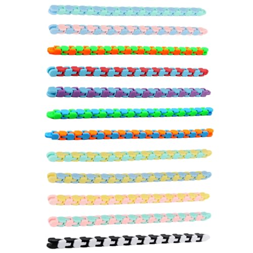 Qiebenav Kreatives Fidget-Spielzeug, Dekompressionsspielzeug, 8 Stück, Fidget-Spielzeug, verrückte Tracks zum Stressabbau, faltbare Kette, zufällige Farbe Qiebenav Kreatives Fidget-Spielzeug, Dekompressionsspielzeug, 8 Stück, Fidget-Spielzeug, verrückte Tracks zum Stressabbau, faltbare Kette, zufällige Farbe von Qiebenav