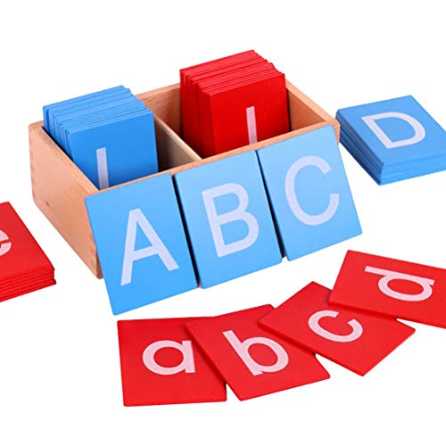 Qiekenao Montessori Großbuchstaben Großbuchstaben Schleifpapierbuchstaben Kinder zwei Schleifpapier Brief Board Kindergarten Lernhilfe von Qiekenao