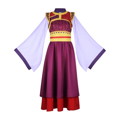 Qigmhua Lishu Cosplay Loulan Kostüm Anime Damen Cosplay Riishu Chinesisches Hanfu-Kleid, Traditionelle Chinesische Kleidung Halloween von Qigmhua