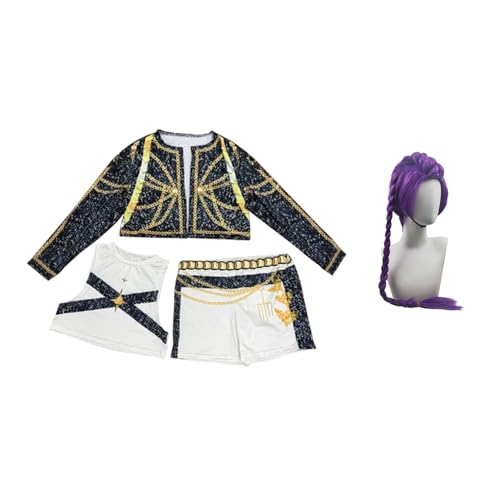 Qigmhua Rumi Cosplay Mira/Zoey Kostüm, Anime Performance-Outfit Halloween Bühnenkostüm Fancy Dress Für Fans Qigmhua Rumi Cosplay Mira/Zoey Kostüm, Anime Performance-Outfit Halloween Bühnenkostüm Fancy Dress Für Fans von Qigmhua
