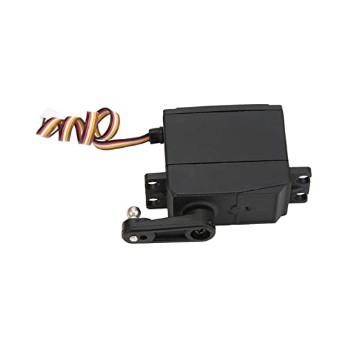 Qiilu 5 Draht Lenkservo 5 Draht Servo mit Servo Arm Schwarz 5 Draht Lenkservo mit Servo Arm 104001‑1923 für Wltoys 104001 1 10 Rc Auto Ersatzteile von Qiilu