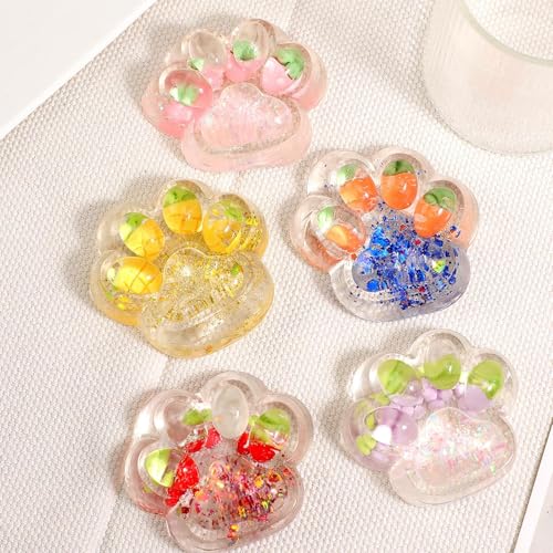 5 Stück Squishy Cat Paw, Squishy Katze Pfote, Kawa-ii Katzenpfoten Squeeze Spielzeug, Cat Paw Squeeze Toy, Süße Katzenpfoten Stressabbau Fidget Toys für Kinder und Erwachsene von Qikam