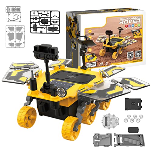 DIY Weltraumspielzeug | Solar Power Mars Rover Auto mit Sonnenkollektoren | Montagefahrzeug-LKW-Spielzeuggeschenke für Kinder, Kleinkinder, Jugendliche von Qikam