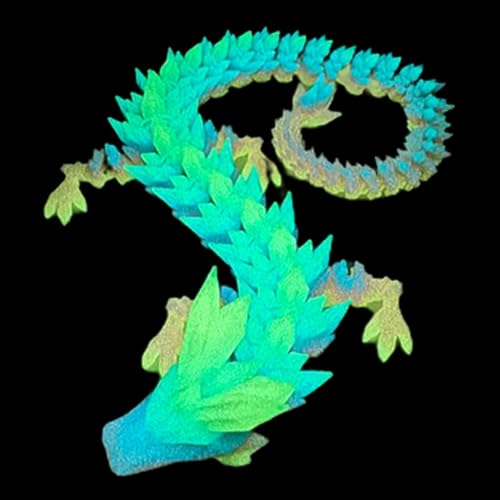 Qikam 3D-Gedruckter Drache, artikulierter Kristalldrache - Gelenkornament Drache,Kristalldrache Gelenkmobilität 3D gedruckt, 11,8 Zoll Weihnachten Halloween Ornament für Home Desktop Qikam 3D-Gedruckter Drache, artikulierter Kristalldrache - Gelenkornament Drache,Kristalldrache Gelenkmobilität 3D gedruckt, 11,8 Zoll Weihnachten Halloween Ornament für Home Desktop von Qikam