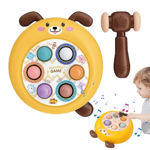 Qikam Klopfspielzeug | Hundeförmiges Lernspielzeug Zum Hämmern,Motorikspiel Mit Hammer – Unterhaltsame Aktivität Für Unterwegs, Draußen, Klassenzimmer & Kinderzimmer von Qikam