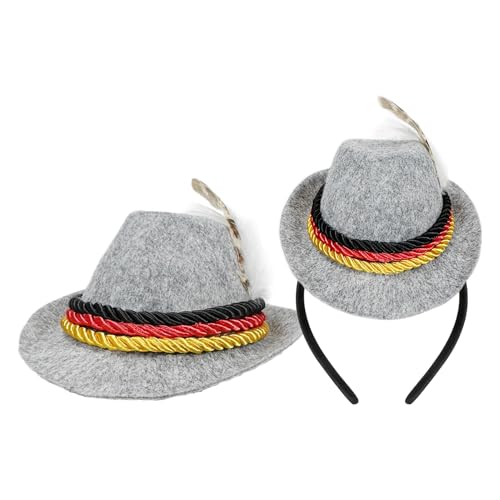 Qikam Oktoberfest Kopfbänder,Bierfest Kostüm Accessoire - Filz Retro Hut Deko Für Mottopartys Veranstaltungen Feiern Erwachsene Qikam Oktoberfest Kopfbänder,Bierfest Kostüm Accessoire - Filz Retro Hut Deko Für Mottopartys Veranstaltungen Feiern Erwachsene von Qikam