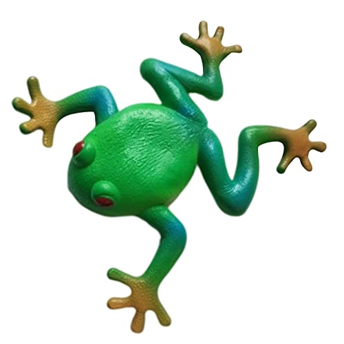 Qikam Squezze Frosch Spielzeug, Weiches Gummi Frosch Spielzeug Simulation Frosch Stretchy Toy Squeeze Frösche Stress Relief Spielzeug Vent Frog von Qikam