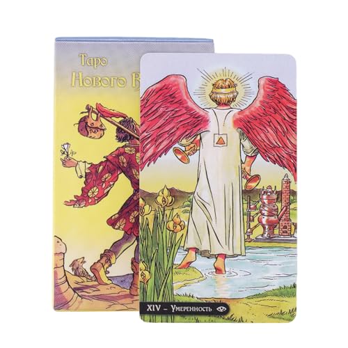 Qikam Tarotkarten Set,Russisches Papier Tarotkarten Set mit 78 Karten - 78 Karten Mit Umkehrkarten Spirituelle Entdeckungsreise Für Jugendliche Erwachsene Sammler Qikam Tarotkarten Set,Russisches Papier Tarotkarten Set mit 78 Karten - 78 Karten Mit Umkehrkarten Spirituelle Entdeckungsreise Für Jugendliche Erwachsene Sammler von Qikam