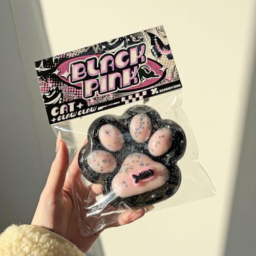 Squishy Katze Pfote, Squishy Cat Paw, Katzenpfoten Squeeze Spielzeug, Cat Paw Anti Stress Spielzeug Süße Katzenpfoten Stressabbau Fidget Toys für Katzenliebhaber, Kinder Katzenkralle Sinnesspielzeug von Qikam
