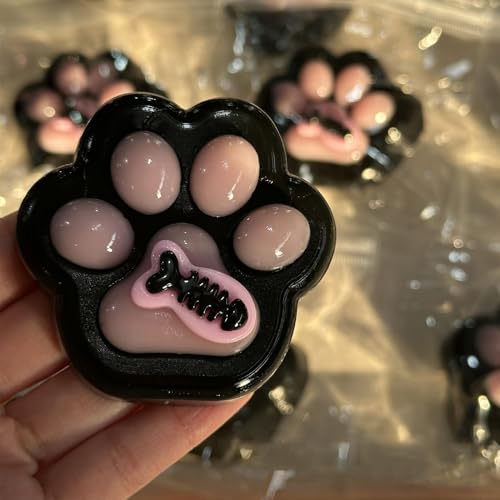 Squishy Katze Pfote, Squishy Cat Paw, Kawa-ii Katzenpfoten Squeeze Spielzeug, Cat Paw Squeeze Toy, Süße Katzenpfoten Stressabbau Fidget Toys für Kinder und Erwachsene von Qikam