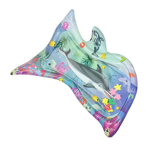 Wasserempfindliche Spielmatte, Wasserpad für Haustiere, Sensorische Wasserspielmatte für den Außenbereich, Fischförmige Krabbel-Trainings-Tpatschmatte für Fliesen, Gras, Boden und alle Wasserempfindliche Spielmatte, Wasserpad für Haustiere, Sensorische Wasserspielmatte für den Außenbereich, Fischförmige Krabbel-Trainings-Tpatschmatte für Fliesen, Gras, Boden und alle von Qikam
