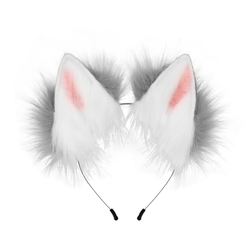 QinRuan Fuchs Katze Lange Fell Ohren Haar Kopfbedeckung Wolf Tier Anime Halloween Cosplay Kostüm QinRuan Fuchs Katze Lange Fell Ohren Haar Kopfbedeckung Wolf Tier Anime Halloween Cosplay Kostüm von QinRuan