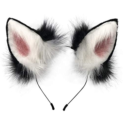 QinRuan Fuchs Katze Lange Fell Ohren Haar Kopfbedeckung Wolf Tier Anime Halloween Cosplay Kostüm QinRuan Fuchs Katze Lange Fell Ohren Haar Kopfbedeckung Wolf Tier Anime Halloween Cosplay Kostüm von QinRuan