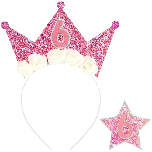Dekoration für Mädchen zum 6. Geburtstag, Kronen-Stirnband für Damen, Kronen-Stirnbänder für Geburtstag, Geburtstag, Geburtstag, Geburtstag, Geburtstag, Geburtstag, Kinder Dekoration für Mädchen zum 6. Geburtstag, Kronen-Stirnband für Damen, Kronen-Stirnbänder für Geburtstag, Geburtstag, Geburtstag, Geburtstag, Geburtstag, Geburtstag, Kinder von QinZiEn
