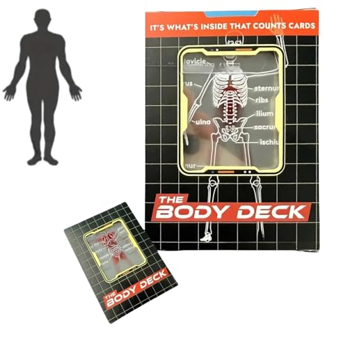 Lustige transparente Spielkarten für menschliche Anatomie, Decks mit durchscheinenden Spielkarten, das Körperdeck, wasserdichte Spiel-Cards, personalisierte Spielkarten, D/eck des Verlegens von C/ards von QinZiEn