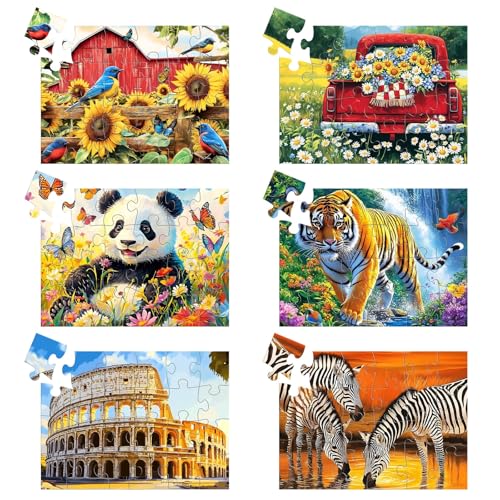 4 Packungen mit 24 großen Puzzleteilen für Senioren – Demenz-Puzzles für ältere Erwachsene, Alzheimer-Puzzles, Gedächtnisspiele für ältere Senioren mit 4 Aufbewahrungstaschen 4 Packungen mit 24 großen Puzzleteilen für Senioren – Demenz-Puzzles für ältere Erwachsene, Alzheimer-Puzzles, Gedächtnisspiele für ältere Senioren mit 4 Aufbewahrungstaschen von Qingdewan