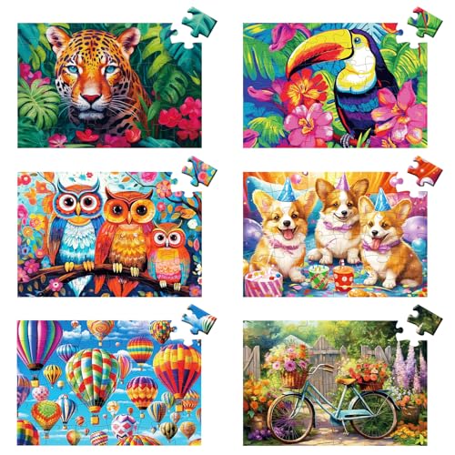 6 Packungen 36 große Puzzleteile für Senioren, 36-teilige Puzzles für ältere Erwachsene, Alzheimer-Puzzles, Gedächtnis-Kognitionsspiele für ältere Senioren mit 6 Aufbewahrungsbeuteln 6 Packungen 36 große Puzzleteile für Senioren, 36-teilige Puzzles für ältere Erwachsene, Alzheimer-Puzzles, Gedächtnis-Kognitionsspiele für ältere Senioren mit 6 Aufbewahrungsbeuteln von Qingdewan