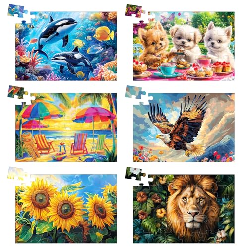 Puzzle mit 36 großen Teilen, einfache Puzzles für Senioren, Spiele für Senioren mit Demenz, mit Unterhaltung und therapeutischem Wert, kommt mit 6 Taschen, aufmerksames Geschenk für Puzzle mit 36 großen Teilen, einfache Puzzles für Senioren, Spiele für Senioren mit Demenz, mit Unterhaltung und therapeutischem Wert, kommt mit 6 Taschen, aufmerksames Geschenk für von Qingdewan
