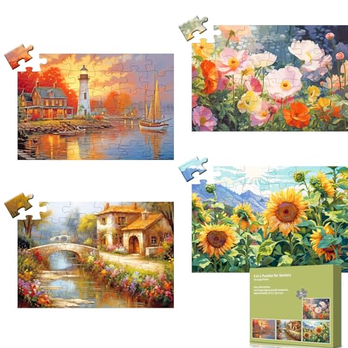 Qingdewan 4 Packungen 36-teilige große Puzzles für ältere Menschen mit Demenz, Alzheimer-Produkte, Aktivitäten, Alzheimer-Puzzles, kognitive Spiele für Erwachsene, ältere Senioren Qingdewan 4 Packungen 36-teilige große Puzzles für ältere Menschen mit Demenz, Alzheimer-Produkte, Aktivitäten, Alzheimer-Puzzles, kognitive Spiele für Erwachsene, ältere Senioren von Qingdewan