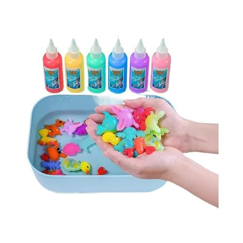 Qingning 24 Farben Magic Water Elf Toy Kit, 3D Aqua Gelz Kreativ Set mit 16 Formen, DIY Magisches Wassergel-Spielzeug, Aqua Fairy Wassergel-Set Kreatives Spielzeug Geschenk für Kinder Jungen Mädchen Qingning 24 Farben Magic Water Elf Toy Kit, 3D Aqua Gelz Kreativ Set mit 16 Formen, DIY Magisches Wassergel-Spielzeug, Aqua Fairy Wassergel-Set Kreatives Spielzeug Geschenk für Kinder Jungen Mädchen von Qingning