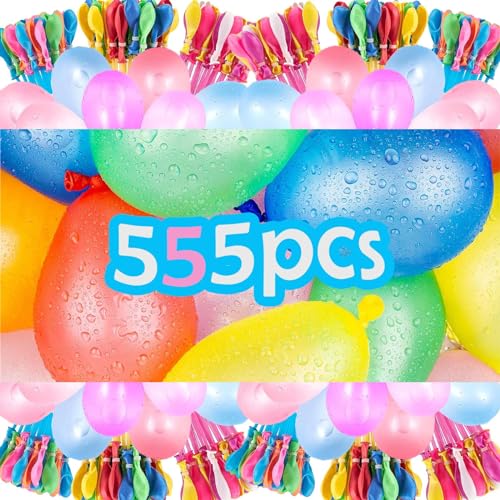 Qingshui 555 Stück Wasserbomben Selbstschließend, 60 Sekunden Schnellfüller Wasser Luftballons, Bunt Gemischt Wasserballons, Wasserbombem Selbstschließend ohne Knoten für Sommer Party Qingshui 555 Stück Wasserbomben Selbstschließend, 60 Sekunden Schnellfüller Wasser Luftballons, Bunt Gemischt Wasserballons, Wasserbombem Selbstschließend ohne Knoten für Sommer Party von Qingshui