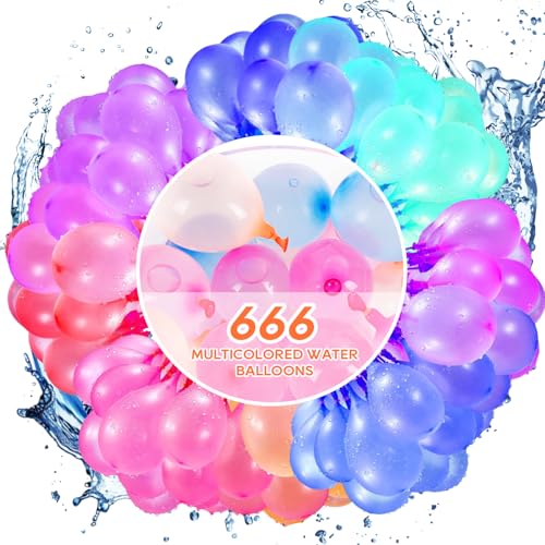 666 Stück Wasserbomben Selbstschließend, Wasserballons Wasserbomben, Bunt Wasserballons, Schnellfüller Wasserbomben Set, Bunt Wasserballons für Strände,Poolparty,Strände 666 Stück Wasserbomben Selbstschließend, Wasserballons Wasserbomben, Bunt Wasserballons, Schnellfüller Wasserbomben Set, Bunt Wasserballons für Strände,Poolparty,Strände von Qingxiaotu