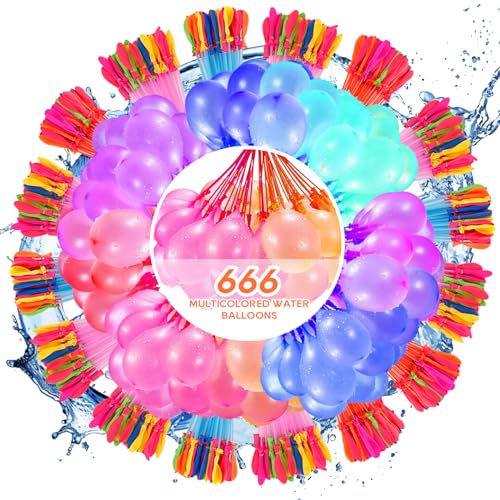 666 Stück Wasserbomben Selbstschließend, Wasserballons Wasserbomben, Bunt Wasserballons, Schnellfüller Wasserbomben Set, Bunt Wasserballons für Strände,Poolparty,Strände 666 Stück Wasserbomben Selbstschließend, Wasserballons Wasserbomben, Bunt Wasserballons, Schnellfüller Wasserbomben Set, Bunt Wasserballons für Strände,Poolparty,Strände von Qingxiaotu