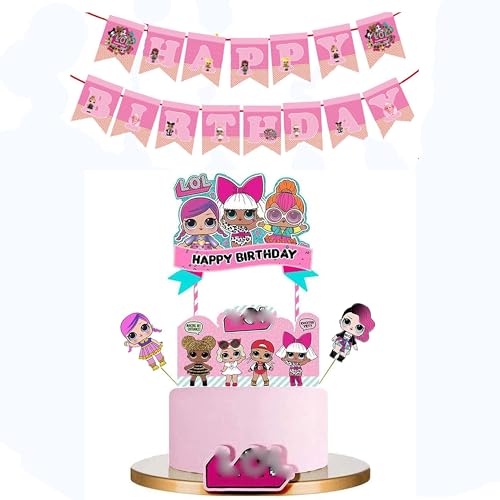 LOL Puppen,5 PCS LOL Cupcake Topper mit LOL Banner Geburtstag Thema Geburtstagstorte Geburtstag Kuchen Dekorationen Geburtstagsdekorationen für Kinder Mädchen Geburtstagsfeier LOL Puppen,5 PCS LOL Cupcake Topper mit LOL Banner Geburtstag Thema Geburtstagstorte Geburtstag Kuchen Dekorationen Geburtstagsdekorationen für Kinder Mädchen Geburtstagsfeier von Qinsky